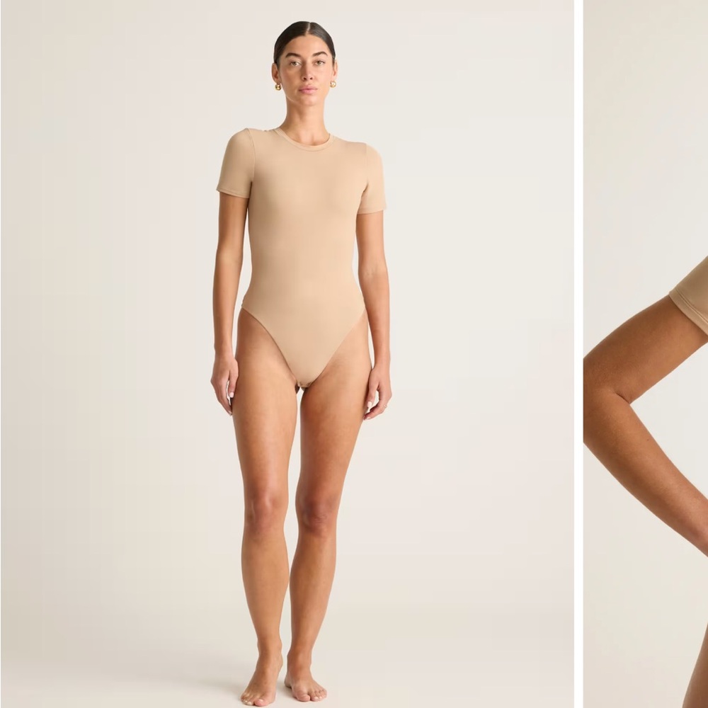 Quince Second Skin Bodysuit - Beige